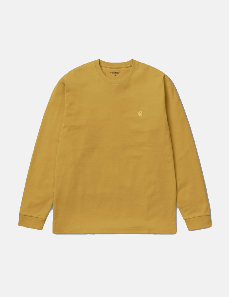 カーハート-WIPチェイス長袖Tシャツ-コルザイエロー