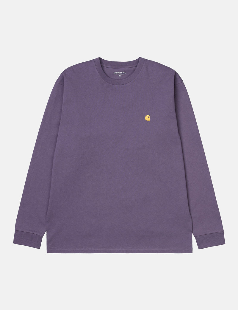 Carhartt-WIP Chase Long Sleeve T-Shirt - Provence/Gold