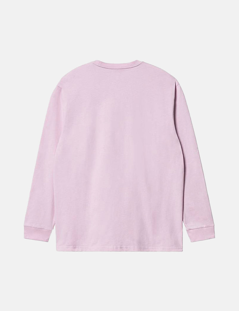 Carhartt-WIP Chase T-Shirt à Manche Longue - Pale Quartz/Or
