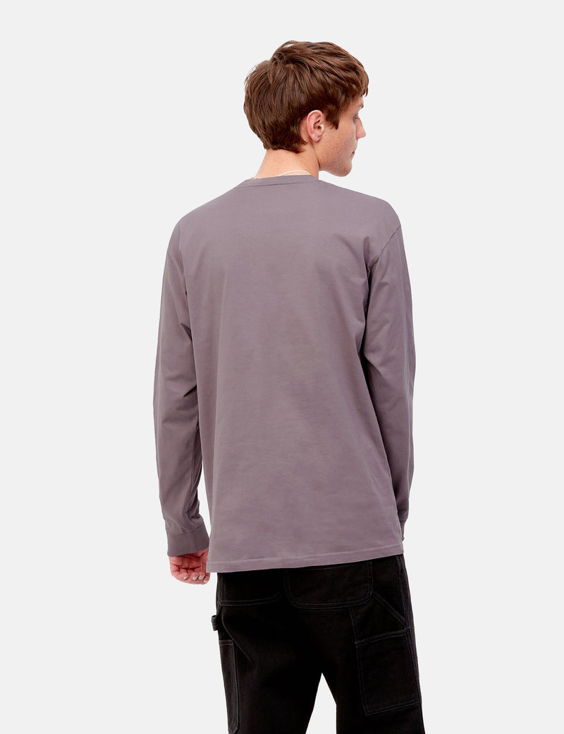 Carhartt-WIPチェイス長袖Tシャツ-ミスティシスルピンク