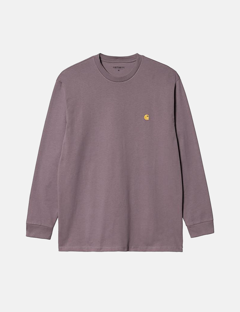 Carhartt-WIPチェイス長袖Tシャツ-ミスティシスルピンク