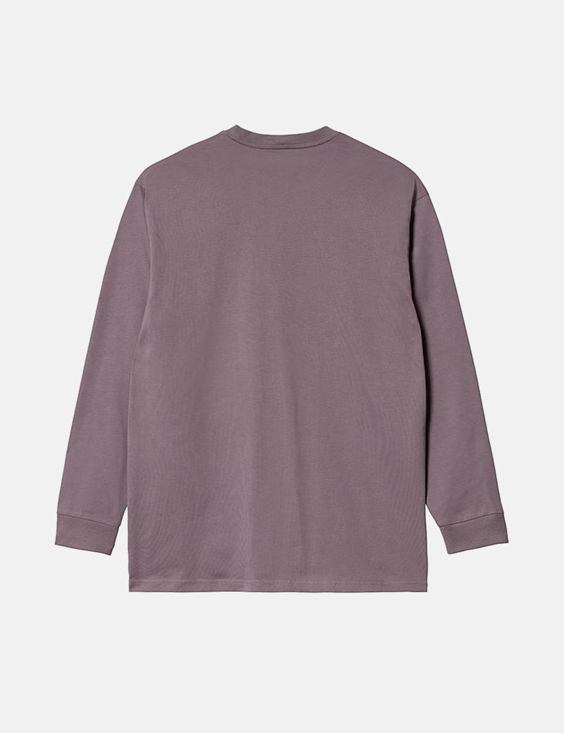 Carhartt-WIPチェイス長袖Tシャツ-ミスティシスルピンク