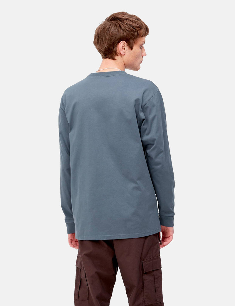 Carhartt-WIP T-Shirt à Manche Longue Chase - Storm Blue