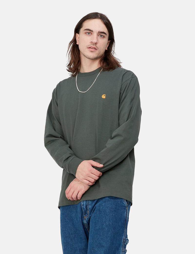 Carhartt-WIP Chase Long Sleeve T-Shirt (Loose) - Jura Green