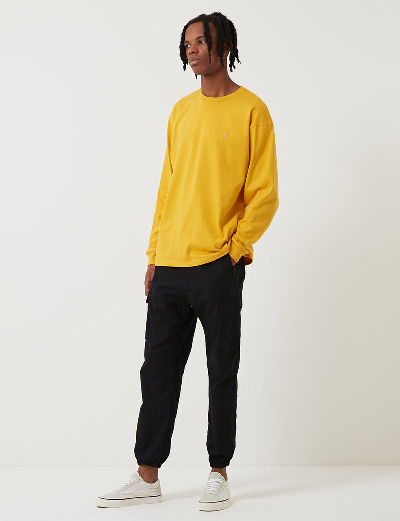 Carhartt-WIP Chase Long Sleeve T-Shirt - Quince Yellow
