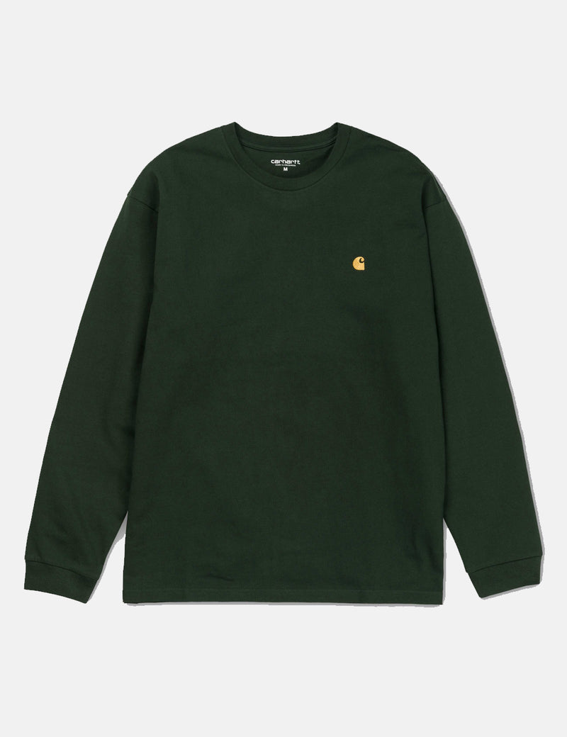 Carhartt-WIP Chase Long Sleeve T-Shirt - Loden Green