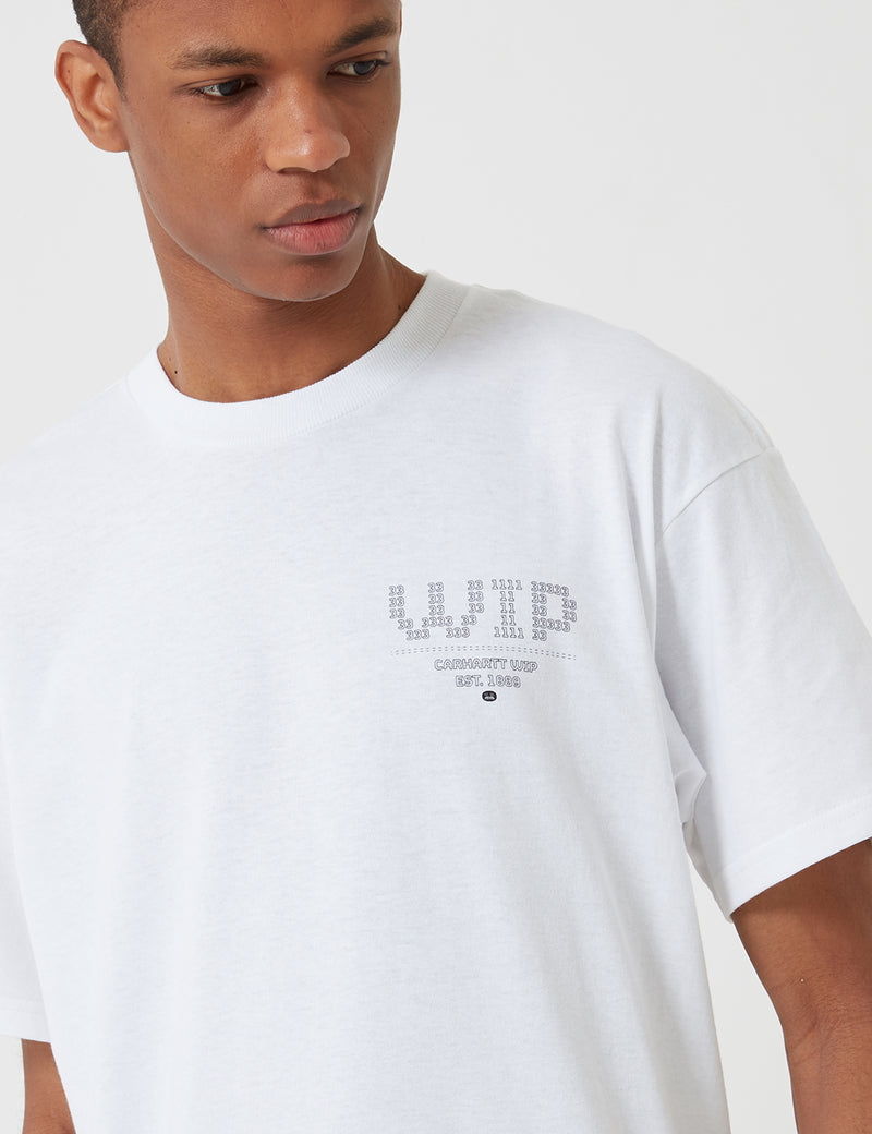 Carhartt-WIP 파일럿 티셔츠-화이트/블랙