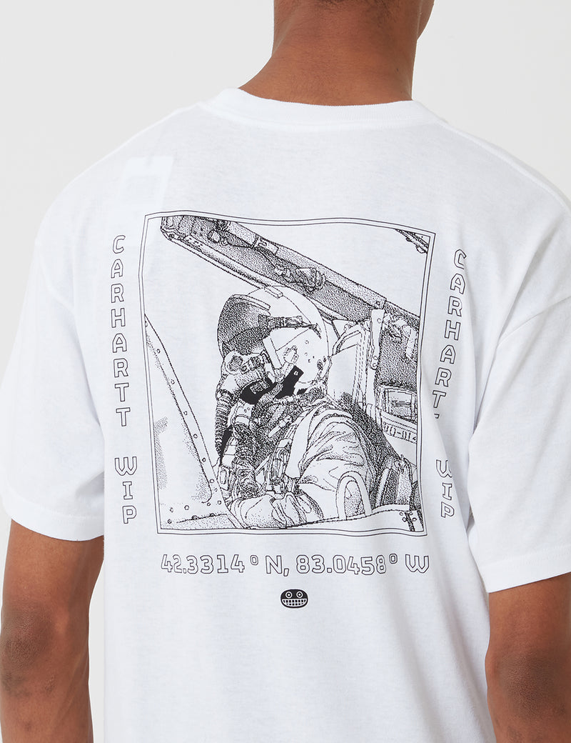 Carhartt-WIP Pilot T-Shirt - Weiß / Schwarz