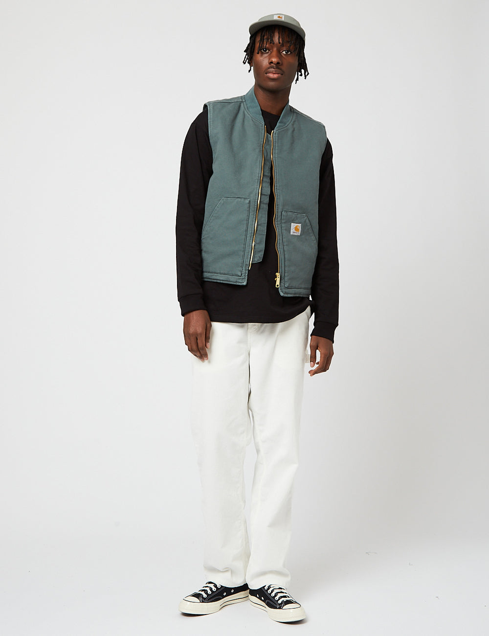 Carhartt-WIPベスト（オーガニックコットン）-ヘムロックグリーンI