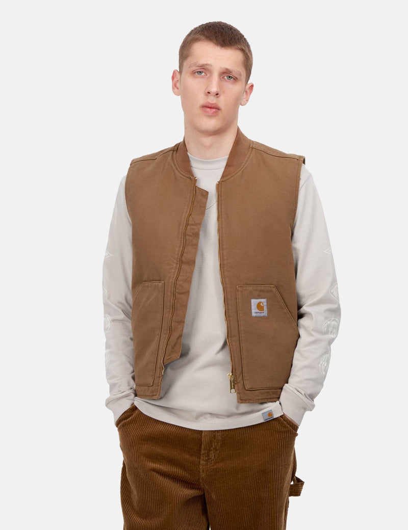 Carhartt-WIPベスト（オーガニックコットン）-ハミルトンブラウン
