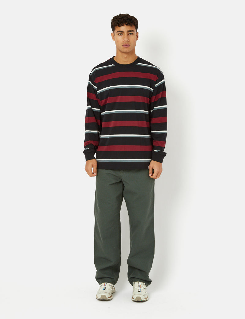 Carhartt-WIP長袖Tシャツ-CorvinaBurgundy