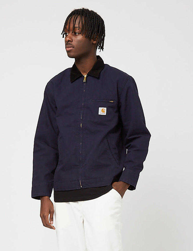 Carhartt-WIP Detroit Jacket (Organic Cotton, 12 oz) - Dark Navy Blue/Black