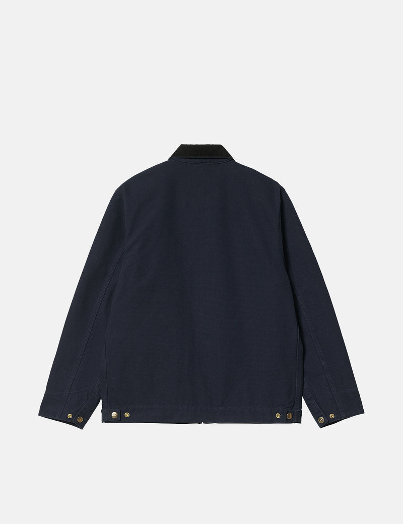 Carhartt-WIPデトロイトジャケット（オーガニックコットン、12オンス）-ダークネイビーブルー/ブラック