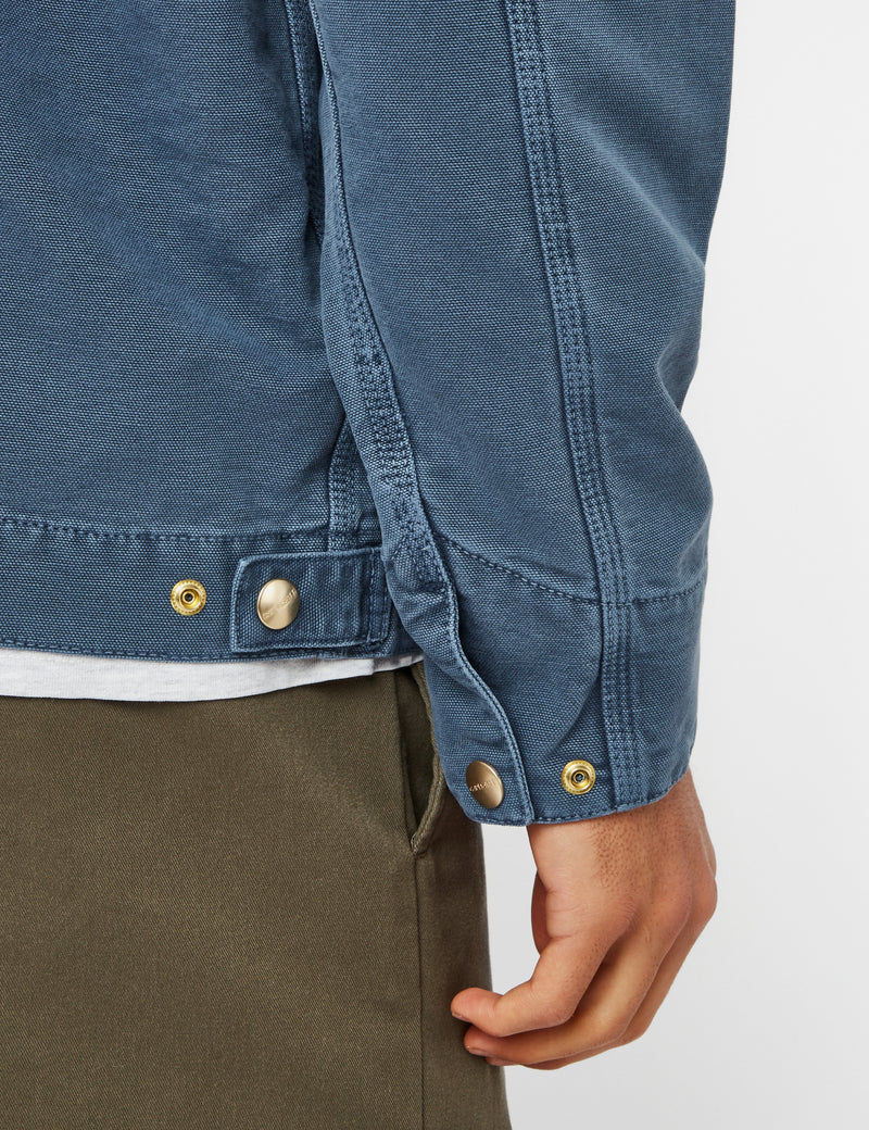 Carhartt-WIP Detroit Jacket (Organic) - Storm Blue Faded