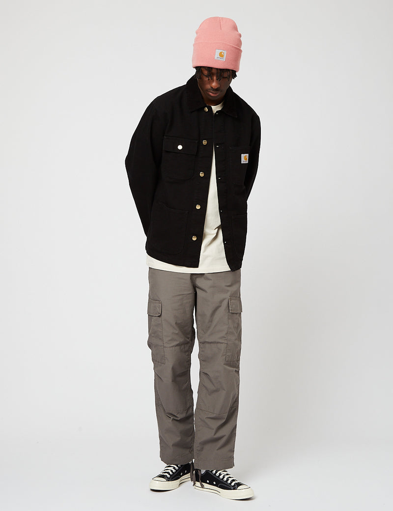 Carhartt-WIPミシガンコート（オーガニックコットン、12オンス）-ブラック/ブラック