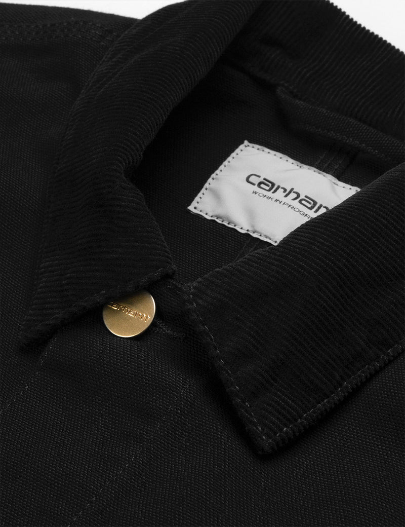 Carhartt-WIP Michigan Coat (Organic Cotton, 12 oz)-블랙/블랙 린스 드