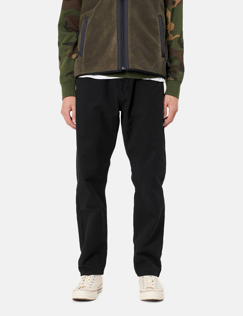 Carhartt-WIP-WIPニューエルパンツ（リラックス、テーパー）-ブラック