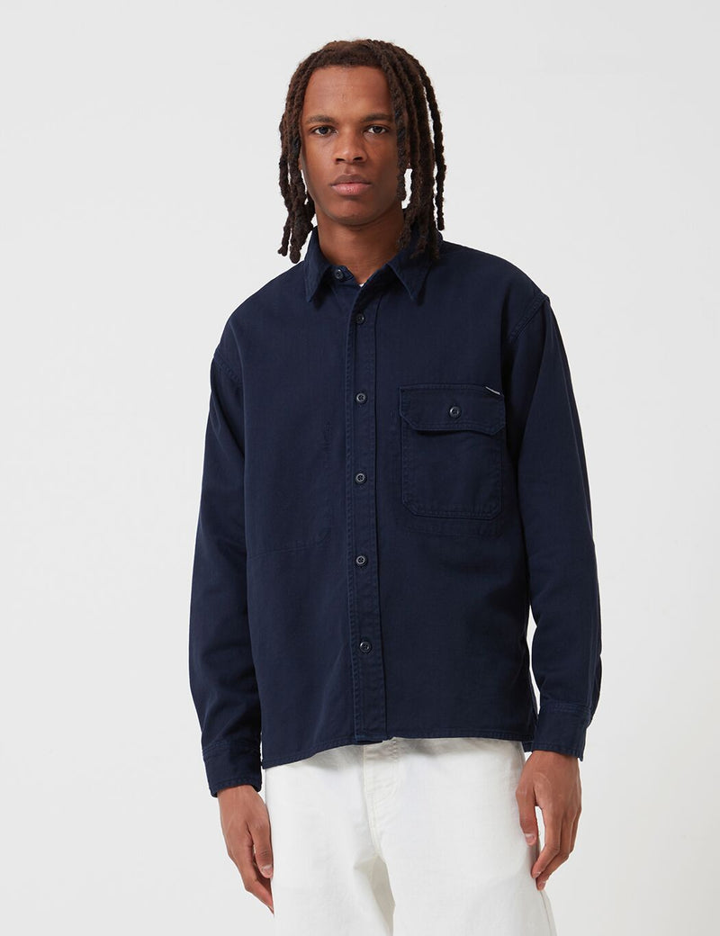 Carhartt-WIP Reno Shirt (Denim)-Dark Navy Blue