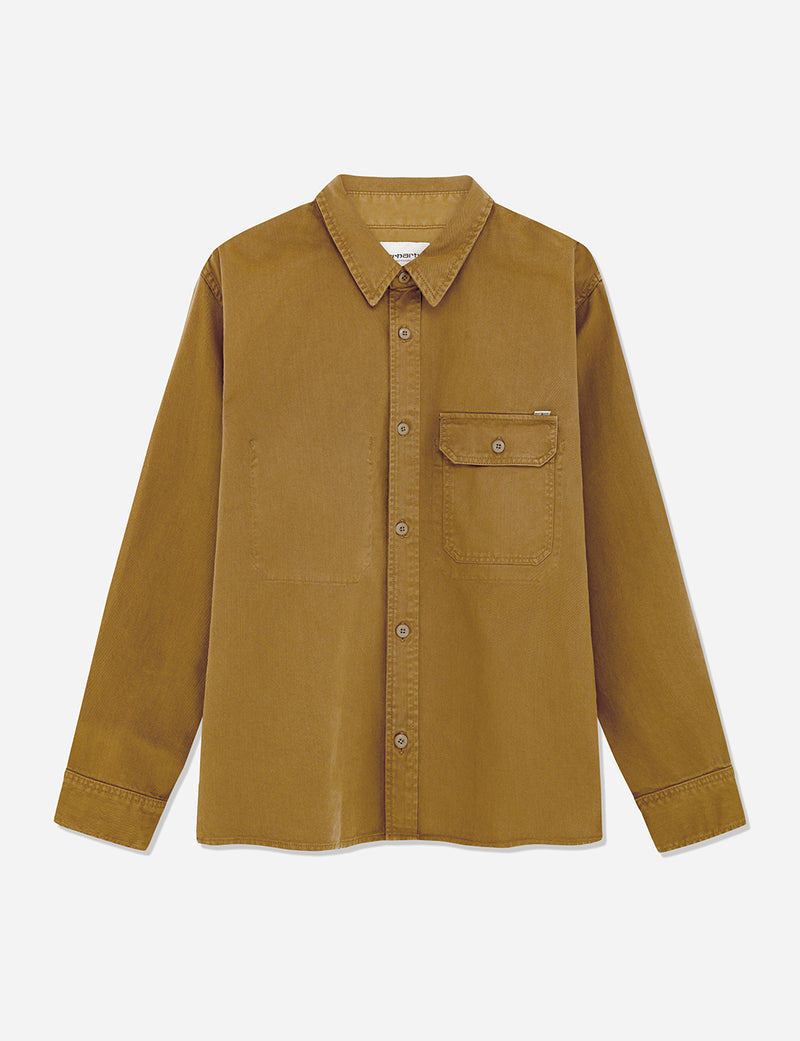 Carhartt-WIP Reno Shirt (Overdyed Denim) - Hamilton Brown