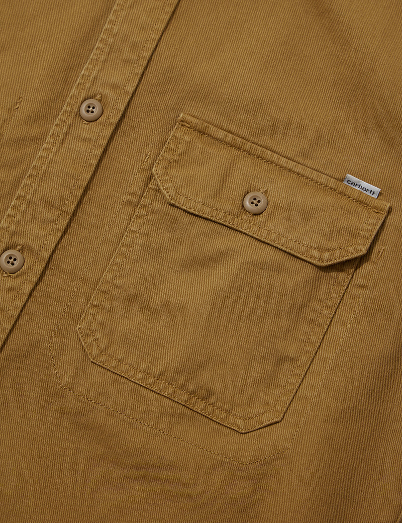 Carhartt-WIP Reno Shirt (Overdyed Denim) - Hamilton Brown