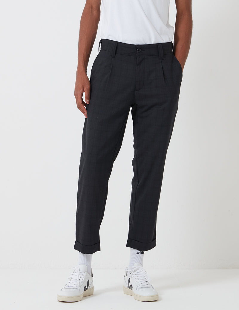 Carhartt-WIP Taylor Pant (Diamond Stretch Wool 6 oz) - Armstrong Check, Black rigid