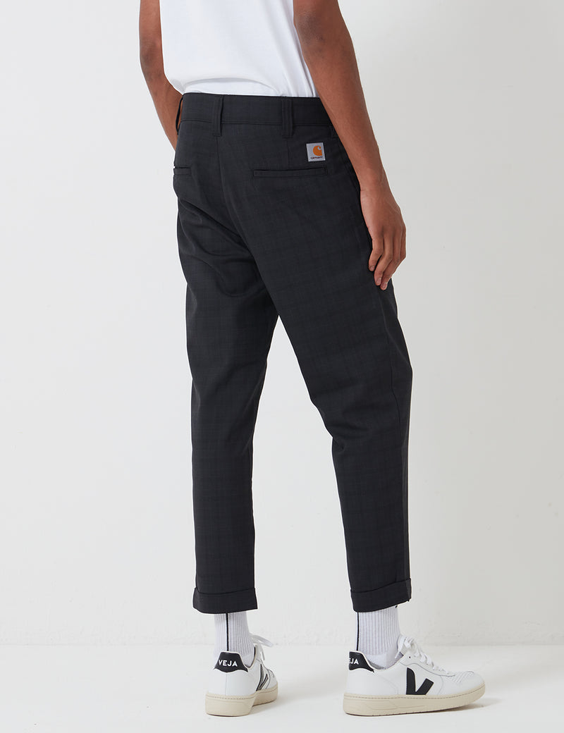 Carhartt-WIP Taylor Pant (Diamond Stretch Wool 6 oz) - Armstrong Check, Black rigid