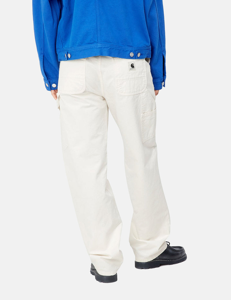Carhartt-WIP Womens Pierce Pant (Relaxed) - Off White Rinsed
