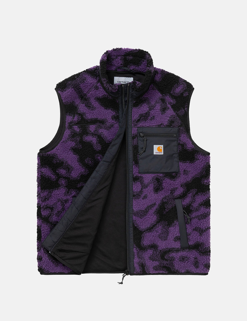 Carhartt-WIP Prentis Vest Liner (Pile Fleece) - Camo Blur, Purple