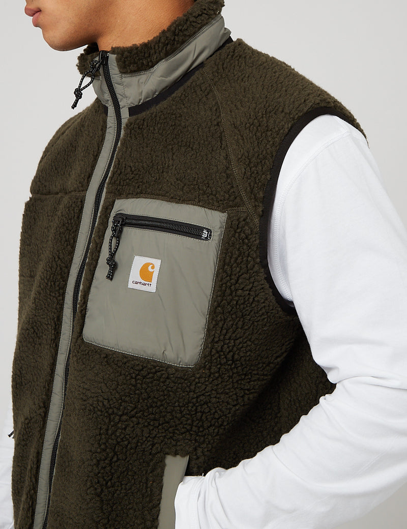Carhartt-WIP Prentis Vest Fleece Liner - Cypress Green/Thyme