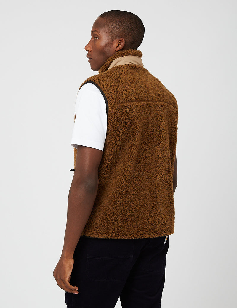 Carhartt-WIP Prentis Vest Fleece Liner - Tawny Brown/Cuir
