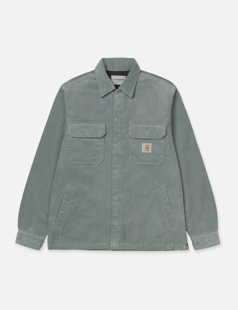 カーハート-WIPホイットサムシャツジャケット（コード）-クラウディグリーン