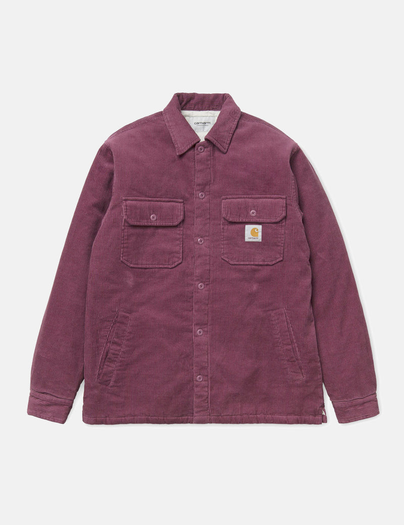 Carhartt-WIP Whitsome Shirt Jacket (Cord)-Dusty Fuchsia Red