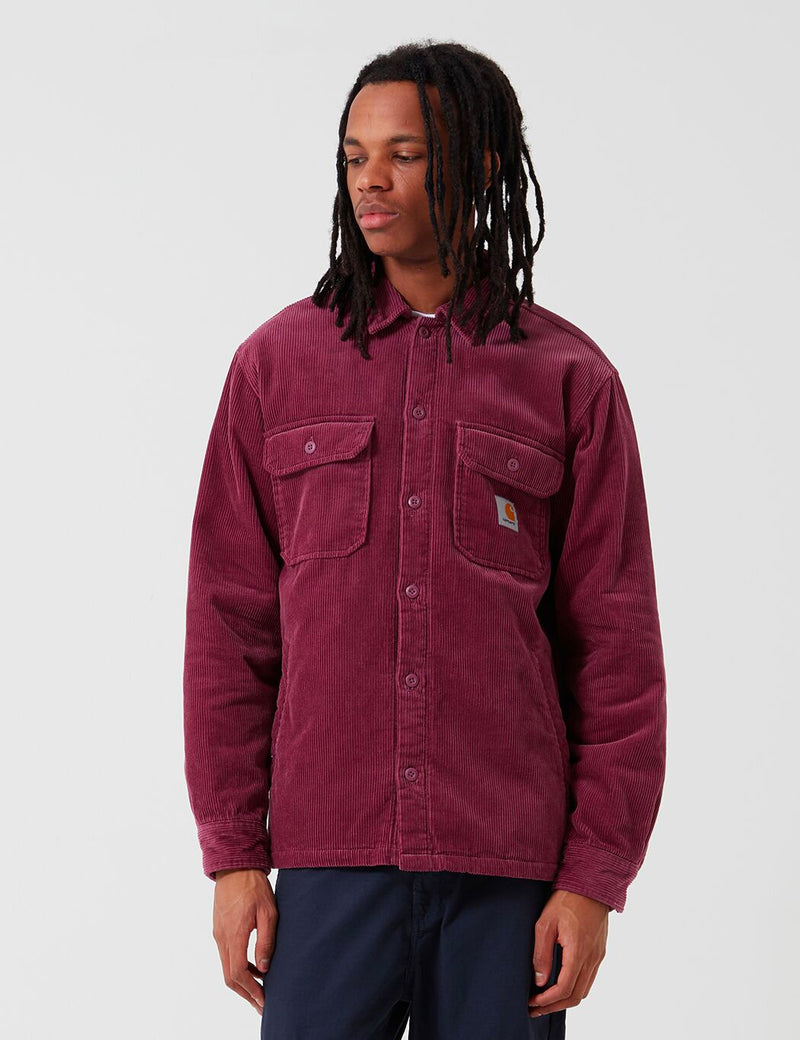 Carhartt-WIP Whitsome Shirt Jacket (Cord) - Dusty Fuchsia Red