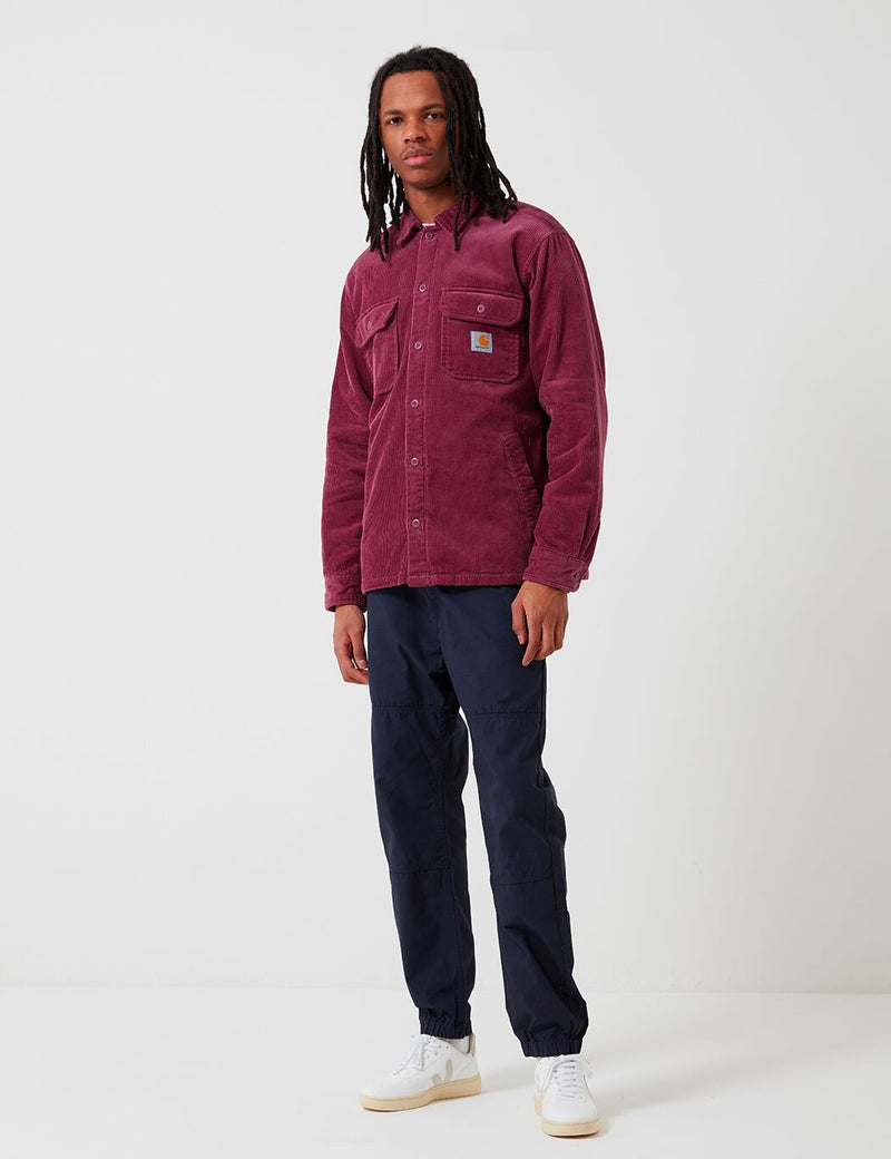Carhartt-WIP Whitsome Shirt Jacket (Cord)-Dusty Fuchsia Red