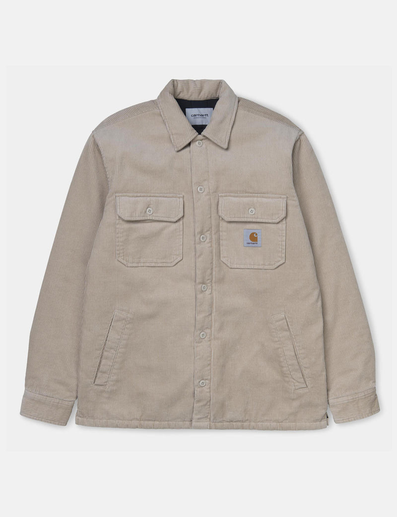 カーハート-WIPホイットサムシャツジャケット（コード）-ウォールベージュ