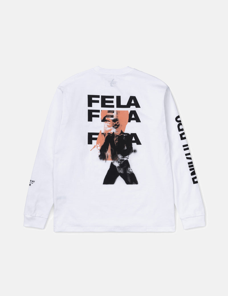 Carhartt-WIP x Fela Kuti L/S Fela Fela Fela 티셔츠-화이트