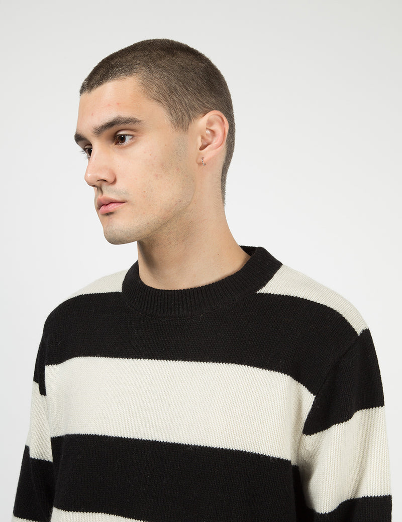 Carhartt-WIP Alvin Sweater - Alvin Stripe Black / Wax