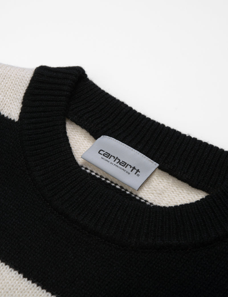 Carhartt-WIP Alvin Sweater - Alvin Stripe Black / Wax