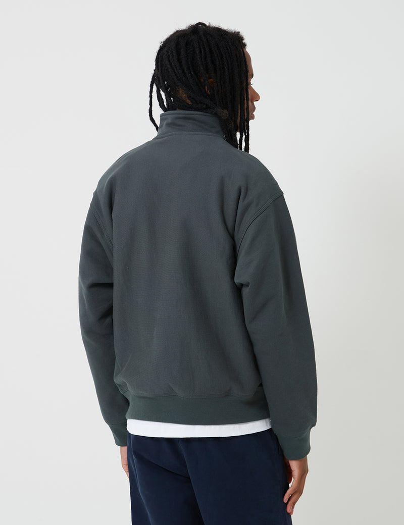 Carhartt-WIP American Script Sweatshirt (Half Zip) - Dark Teal