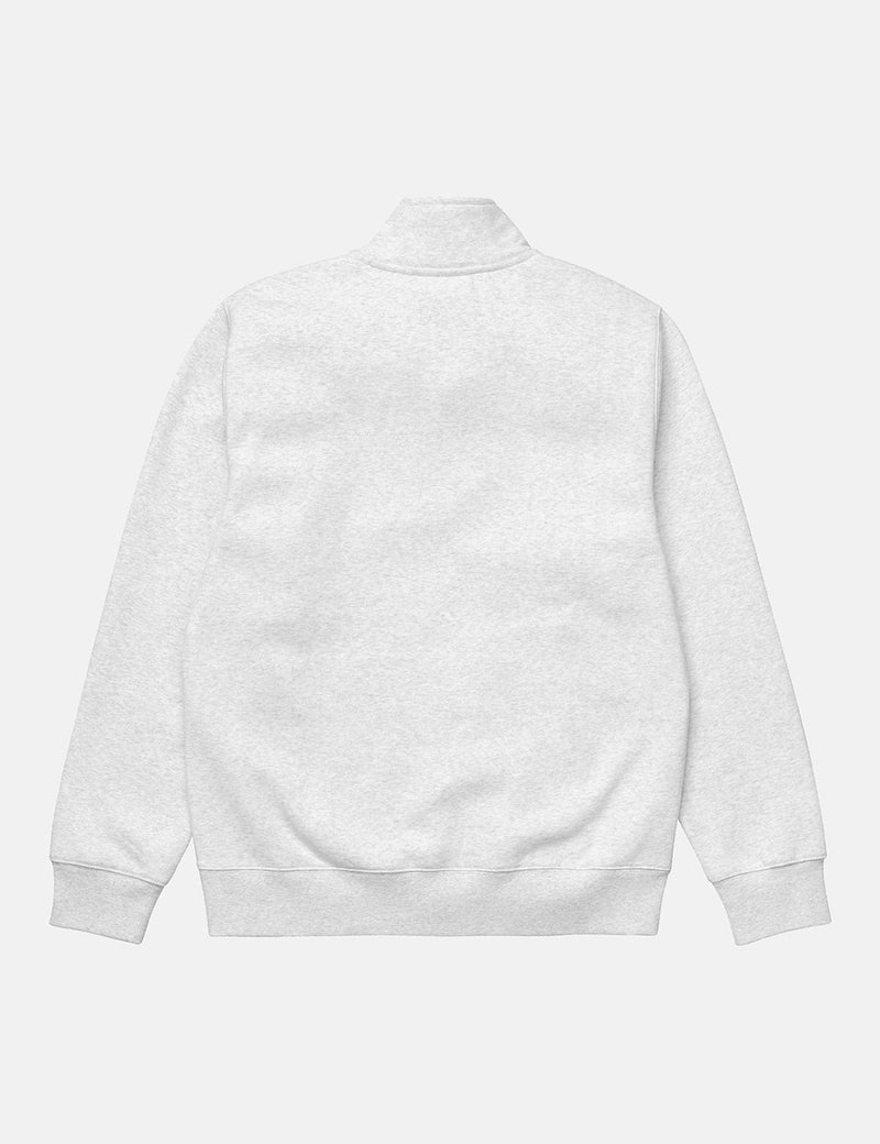 Carhartt-WIP Chase Neck Zip Sweatshirt - Graumeliert/Gold