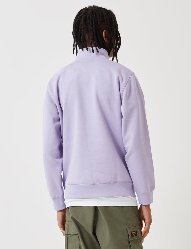 Carhartt-WIP Chase Quarter-Zip High Neck Sweatshirt - Soft Lavender