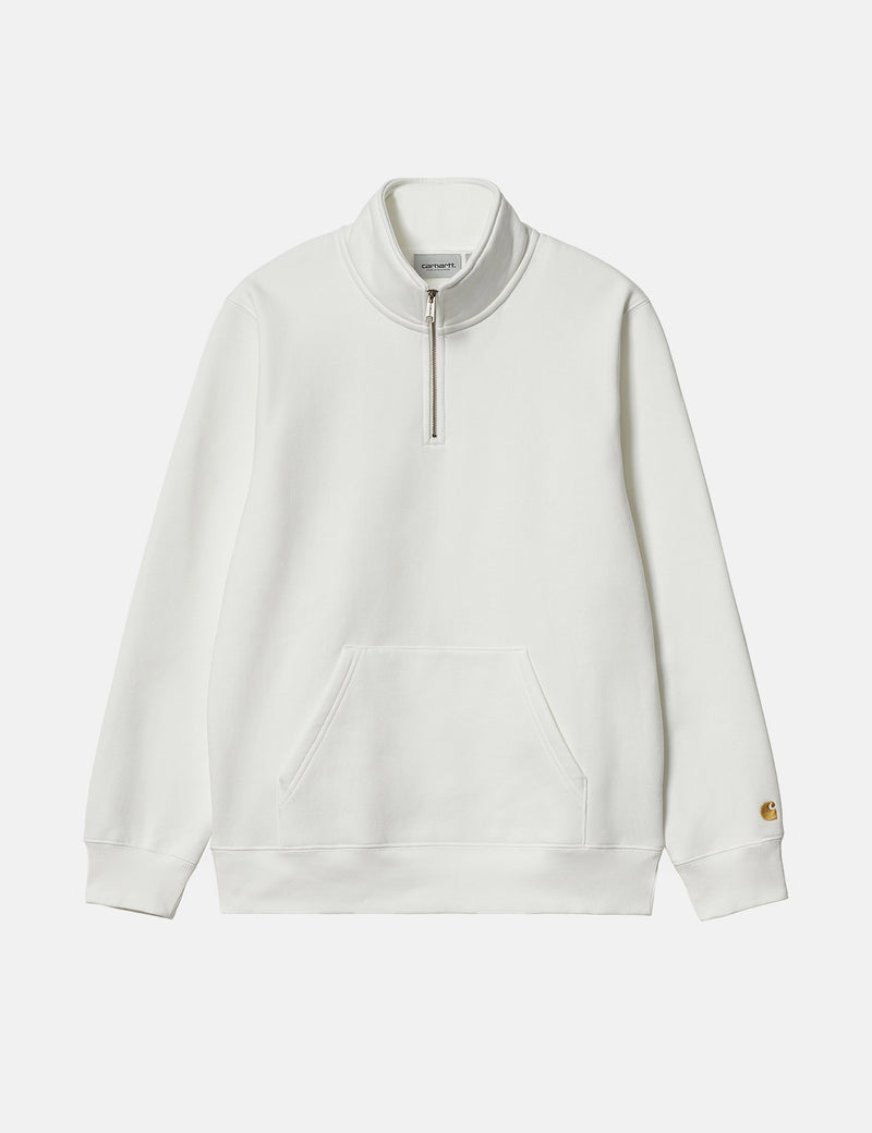 Carhartt-WIP Sweat Zippé à Col Chase - Cire/Or