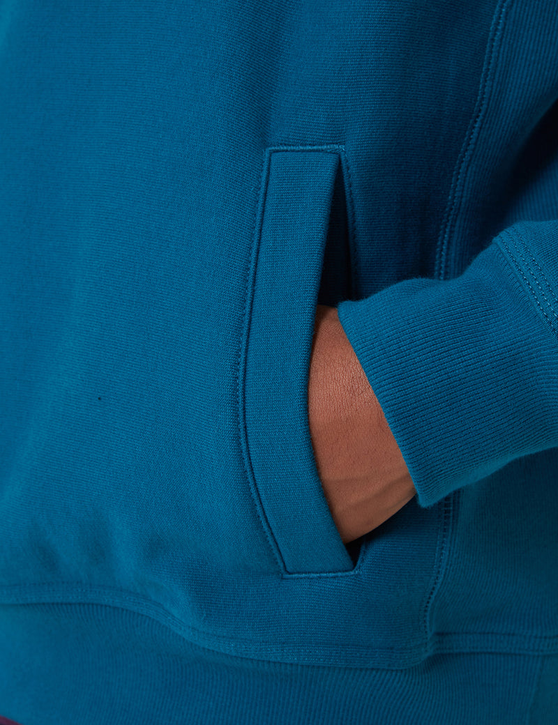 Carhartt-WIP American Script Hooded Sweatshirt - Moody Blue