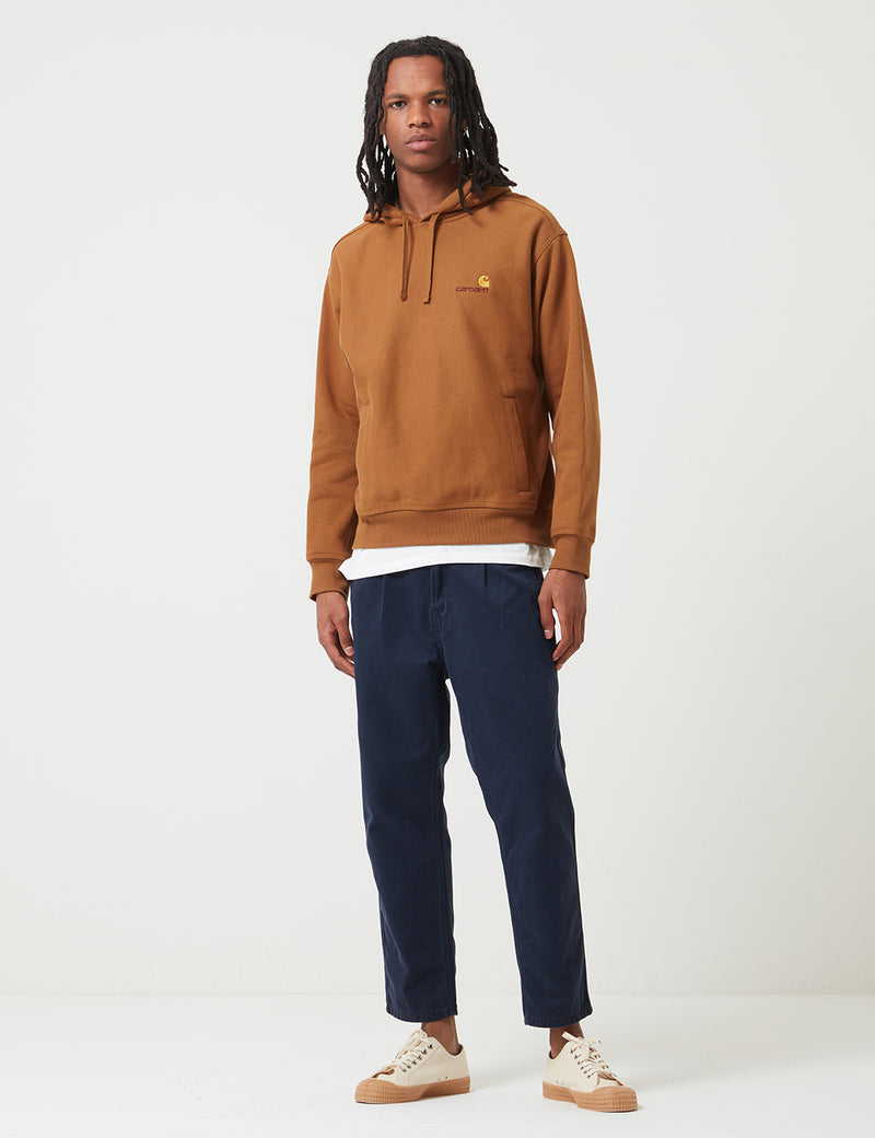Carhartt-WIP American Script Hooded Sweatshirt - Hamilton Brown