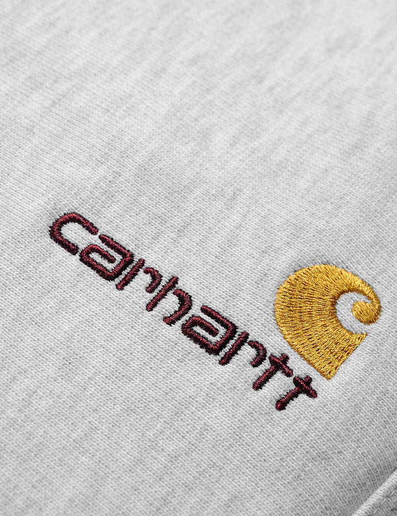 Carhartt-WIPアメリカンスクリプトジョギングパンツ-アッシュヘザー