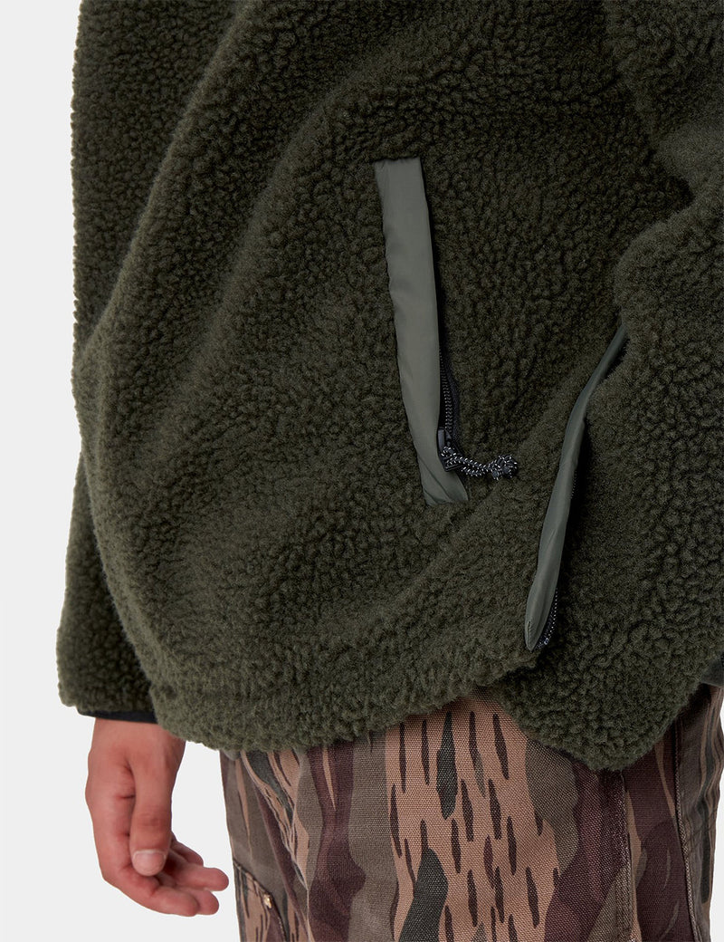 Carhartt-WIP Prentis Fleece Pullover Jacket - Cypress Green/Thyme