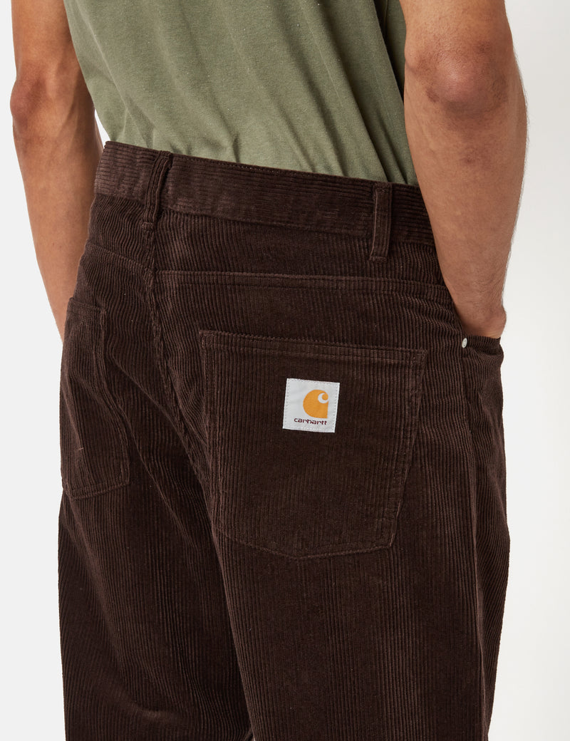 Carhartt-WIP-WIPニューエルコードパンツ（リラックス）-ダークアンバーブラウン