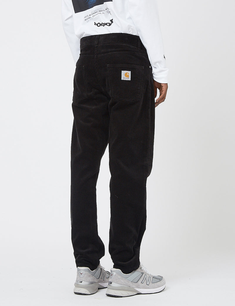 Pantalon Carhartt-WIP Newel (Velours côtelé) - Black rinsed