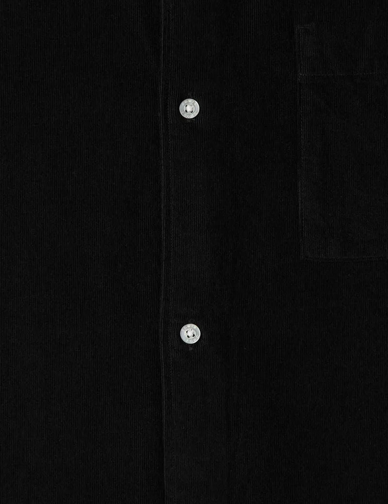 エドウィンミニマルベイビーコードシャツ-ブラック