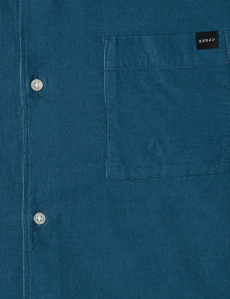Edwin Minimal Babycord Shirt - Legion Blue